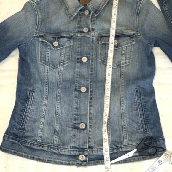 Levi's Jean Jacket Women's L Blue - Picture 11 of 14